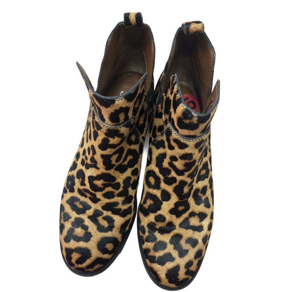FRANCO SARTO LEOPARD SLIP ON BOOTIES 6
